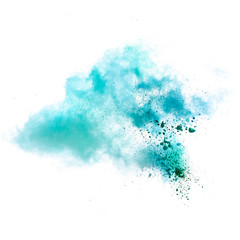Colorful powders on white  background