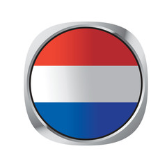 isolated netherlands flag vector button