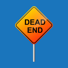 Dead end street road sign.