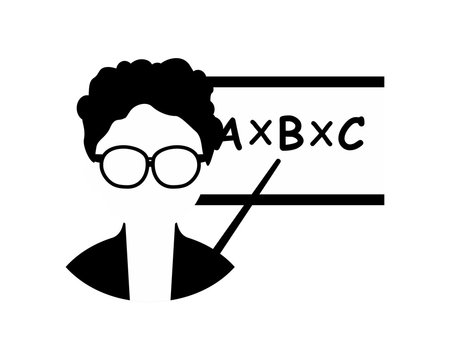 teacher man teach school college study academic image vector icon logo