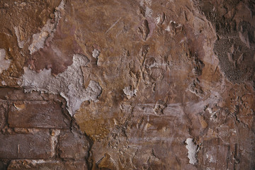 texture of damaged brick wall for background