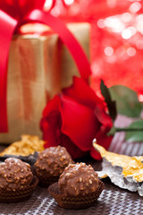Red roses and chocolate