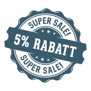 Super Sale! 5% Rabatt Siegel