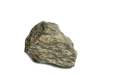 gneiss Rock isolate on black background
