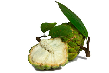 custard apple fruit (Sugar apple fruit) isolate on white background

