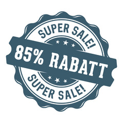 Fototapeta premium Super Sale! 85% Rabatt Siegel