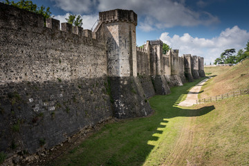 Fototapeta na wymiar Walls of the UNESCO World Heritage site town of Provins, France