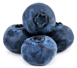 Blueberries isolated on white background. Clipping path