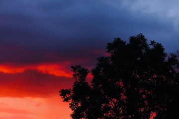 deep red sunset skies above rees