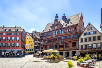Tübingen Rathaus  - obrazy, fototapety, plakaty