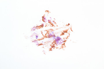 Abstract spot of ice cream on a white sheet