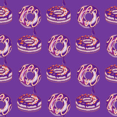 donuts seamless pattern