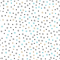 Seamless pattern of circles and dots. Abstract seamless pattern.