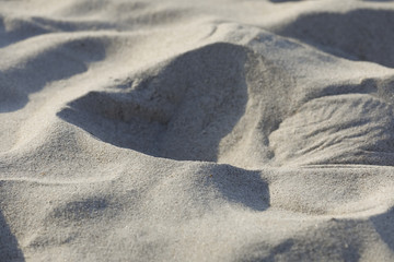 The sandy beach on the Baltic Sea