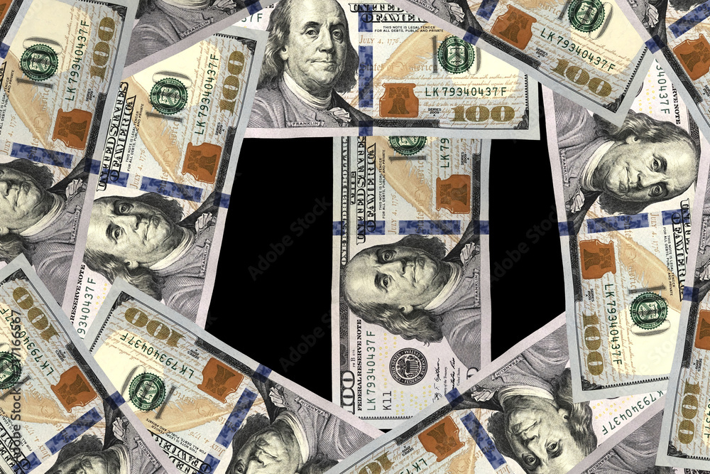 Wall mural new hundred dollar bill for business background