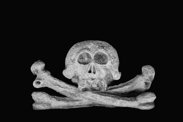 Human skull as symbol of death and horror (Religion, faith, pain, concept)