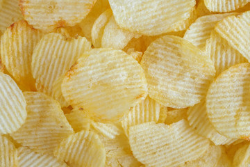 crispy potato chips snack texture background
