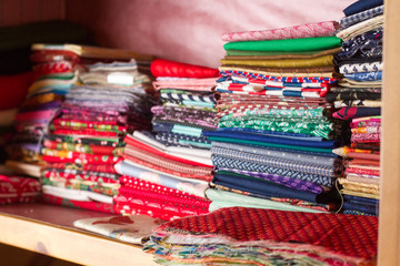 Fabric stack of assorted patterns for sewing and quilting!