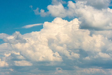 Blue sky with clouds background