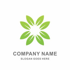 Organic Herbal Plant Green Leaf Nature Farm Vegetables Agriculture Business Company Stock Vector Logo Design Template