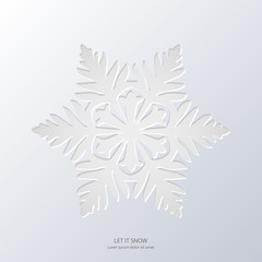 Vector Background with Paper Snowflakes 