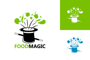 Food Magic Hat Logo Template Design Vector, Emblem, Design Concept, Creative Symbol, Icon
