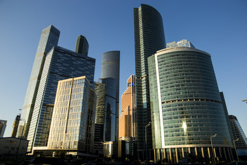 Fototapeta na wymiar Moscow City - view of skyscrapers Moscow International Business Center.