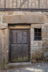 Door and window in the ancient village of La Alberca. Salamanca. Spain.