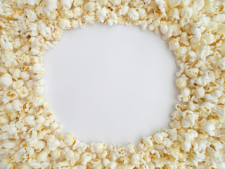 Popcorn Frame Around White Circle