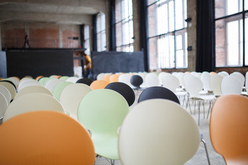 Open space lecture with chairs