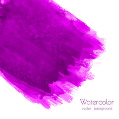 Magenta, pink, rose marble watercolor vector texture background with dry brush stains, strokes, spots isolated on white. Abstract frame, place for text or logo. Acrylic hand painted gradient backdrop.