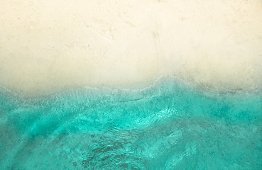 horizon background yellow sea beach sand and blue sea surf