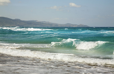 Mediterranean sea in Isola Rossa village. Sardinia. Italy