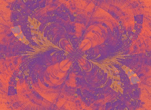 Hintergrundgrafik - Fraktal - Violett/Orange