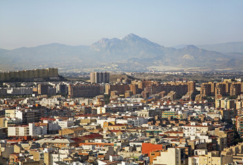 Panoramic view of Alicante. Spain