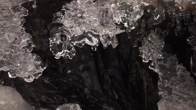 Frozen river in Sweden