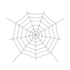 Obraz premium Cobweb isolated on white background. Vector illustration.