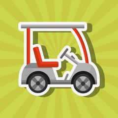 sport golf car transport equipment vector illustration vector illustration