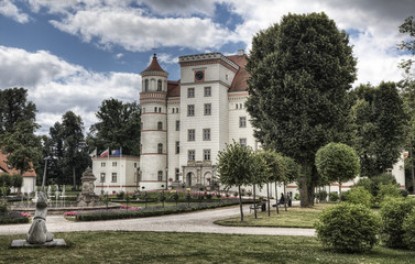 Fototapeta na wymiar A renovated palace in Wojanów near Jelenia Gora, Poland