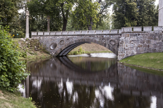 An old stone bridge over the water