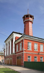 Fototapeta na wymiar Fire station (Furman house) in Uglich. Yaroslavl oblast. Russia