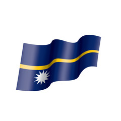 Nauru flag, vector illustration on a white background