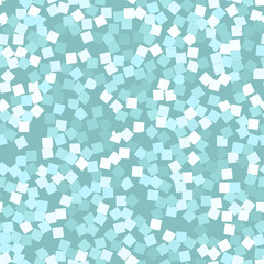 Glitter seamless texture. Adorable mint particles. Endless pattern made of sparkling squares. Bold a