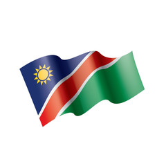 Namibia flag, vector illustration on a white background