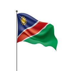 Namibia flag, vector illustration on a white background