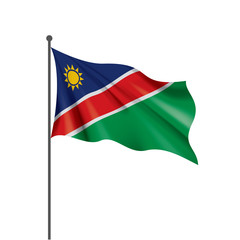 Namibia flag, vector illustration on a white background