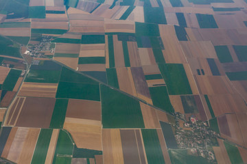 Arial Photo of Colorful Fields