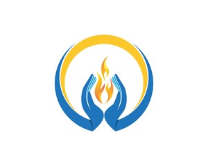 Obraz na płótnie Canvas Fire flame icon logo vector illustration
