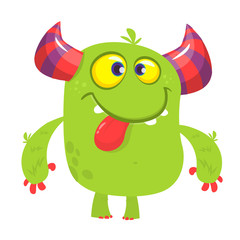 Silly cool  cartoon monster. Vector illustration