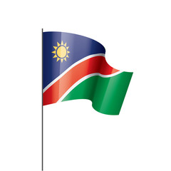Namibia flag, vector illustration on a white background